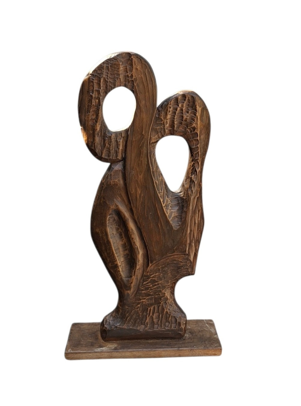 Sculpture contemporaine en poirier