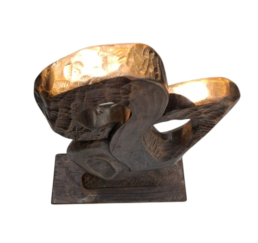 Sculpture contemporaine en poirier