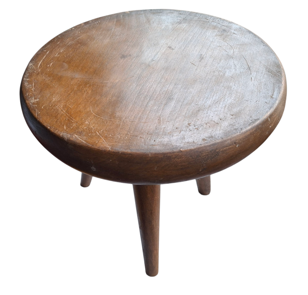 Tabouret style Charlotte Perriand en merisier