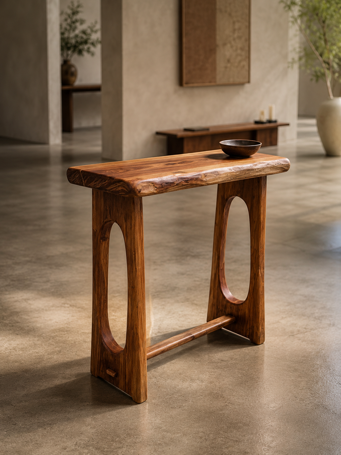 Console en poirier massif