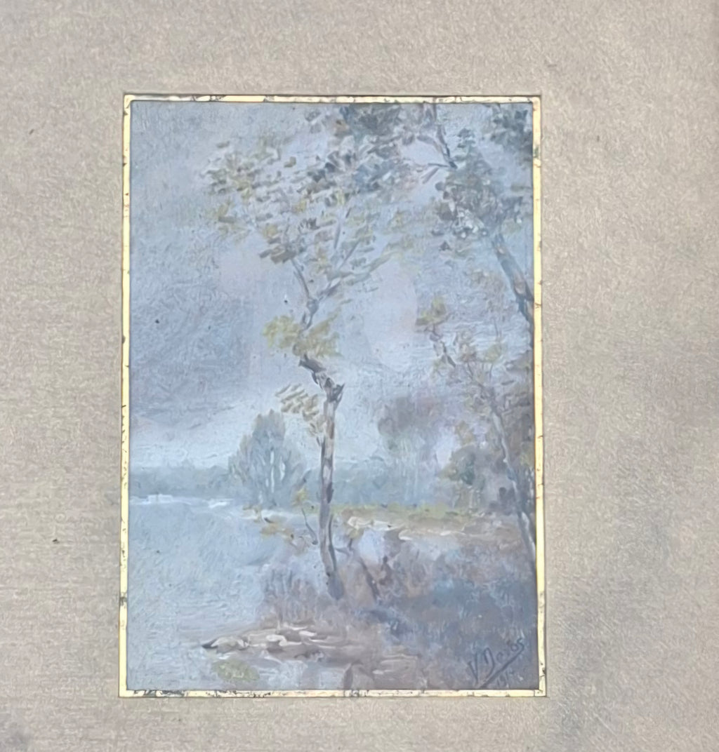 Tableaux miniatures du 19ème siècle – Gouache (paire)