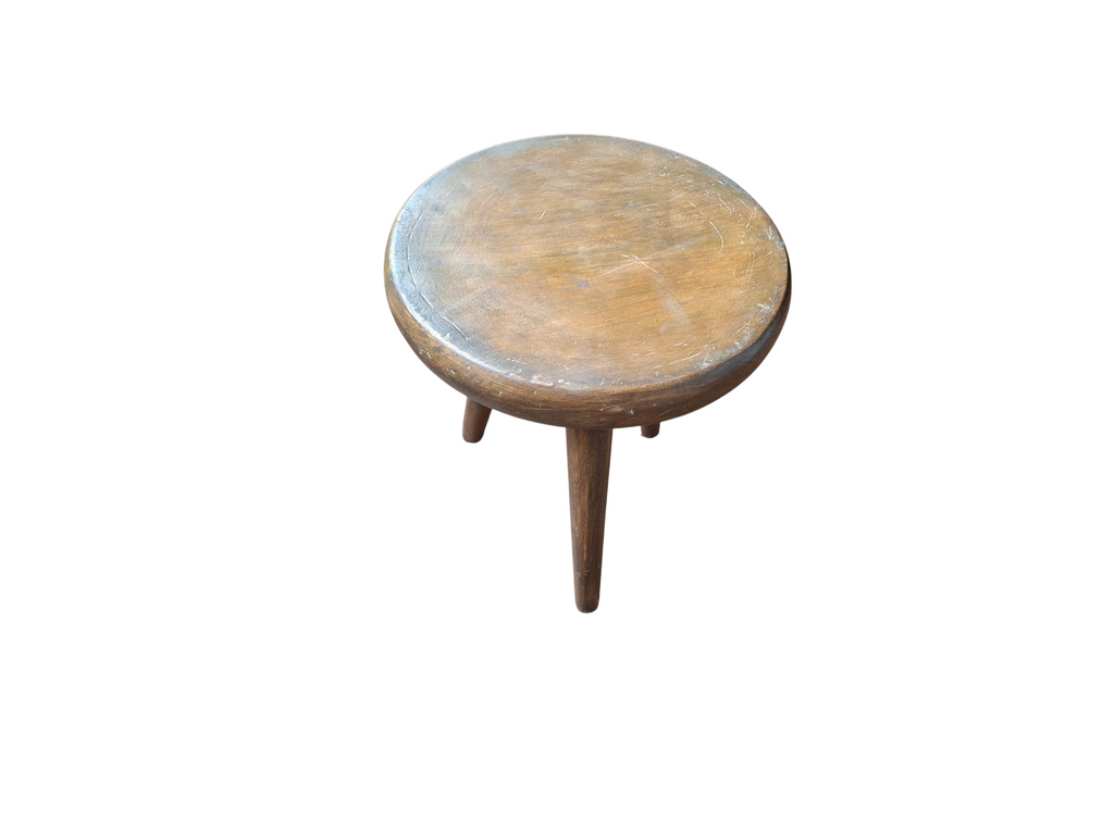 Tabouret style Charlotte Perriand en merisier