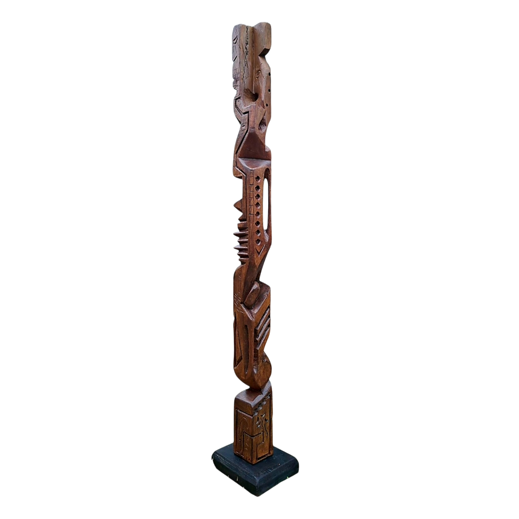 Sculpture contemporaine en chêne